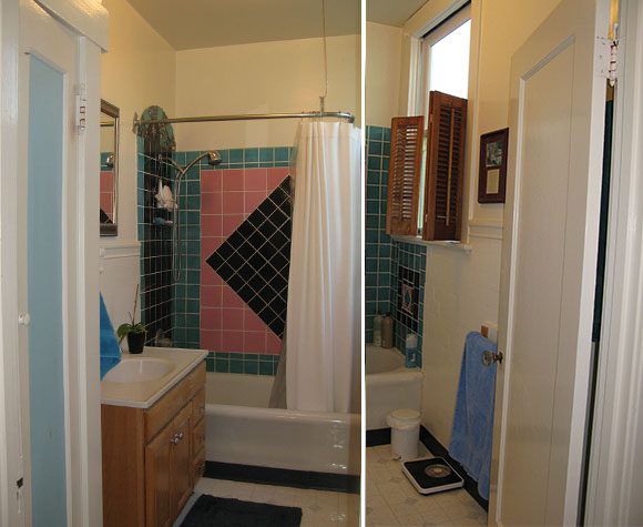 Before image of an outdated San Francisco bathroom