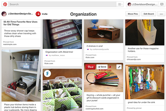 Pinterest Board for Organization Topics by J.Davidson Design & Social Media